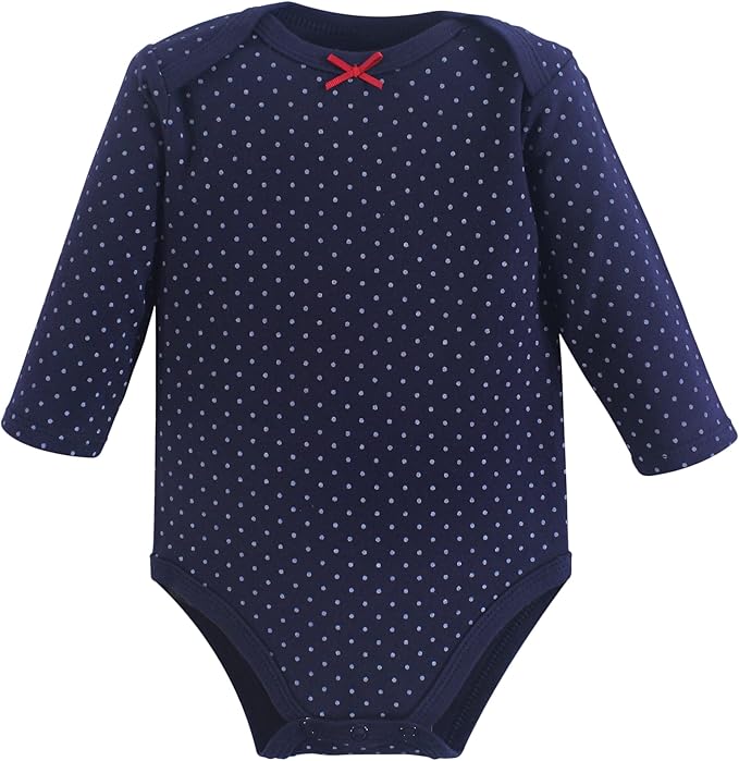 Hudson Baby Baby Girls' Cotton Long-sleeve Bodysuits 3-pack