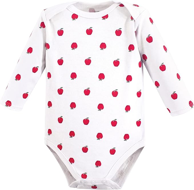 Hudson Baby Baby Girls' Cotton Long-sleeve Bodysuits 3-pack