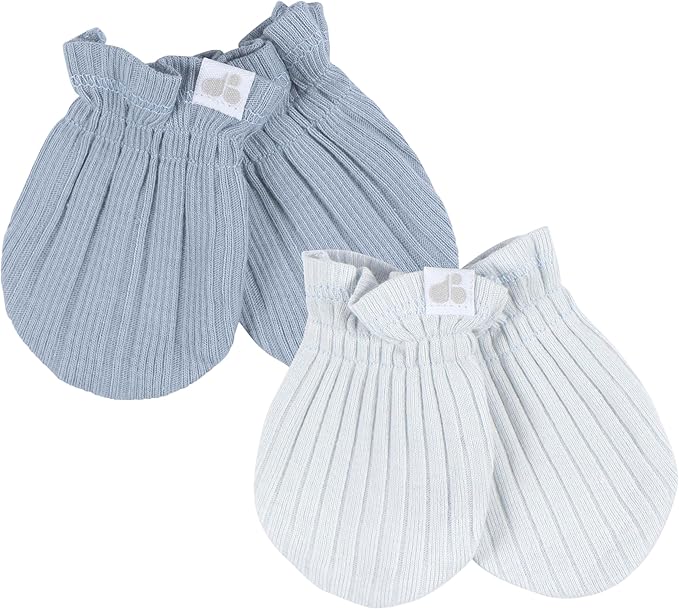 Just Born - 4Pk Hat And Cuff Mitten Set Baby Boy 0-6M Blue