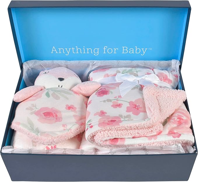 Gerber Girls  Baby 2-Piece Blanket Gift Set