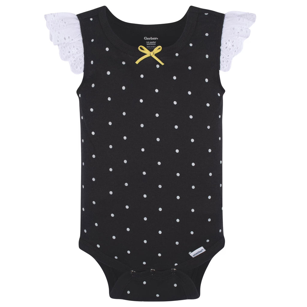 Gerber Baby Girl Tank Onesies Bodysuits, 4-Pack, Sizes Newborn - 24 Months