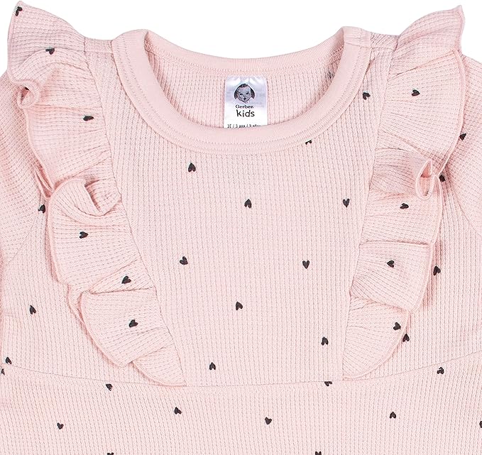 Gerber Baby Girls' Toddler Long Sleeve Dress with Ruffle Detail SIZE 4T