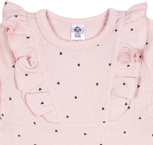 Gerber Baby Girls' Toddler Long Sleeve Dress with Ruffle Detail SIZE 4T