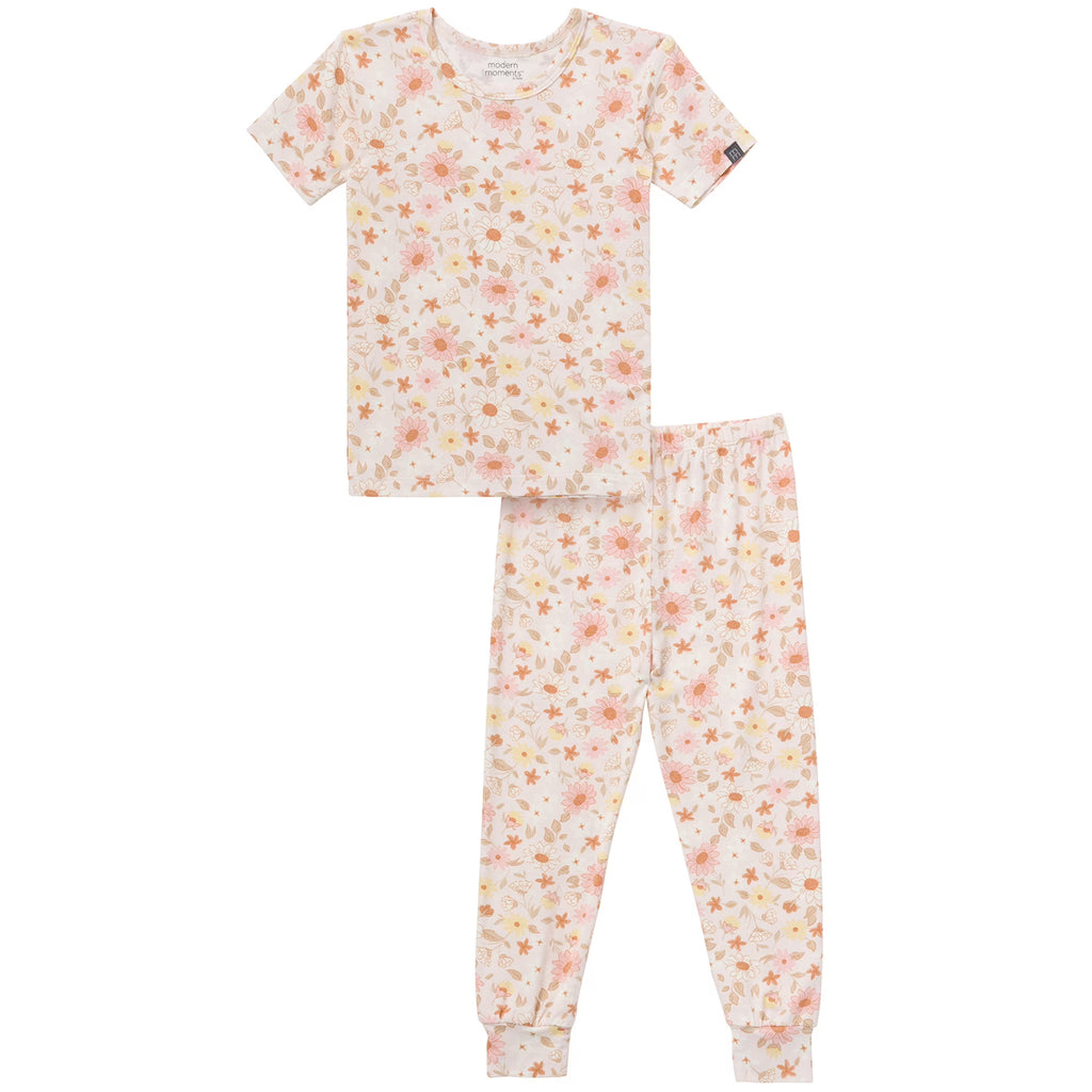 Modern Moments by Gerber Toddler Neutral Super Soft Tight Fitting Pajama Set, 2-Piece, Sizes 12 Months - 5T