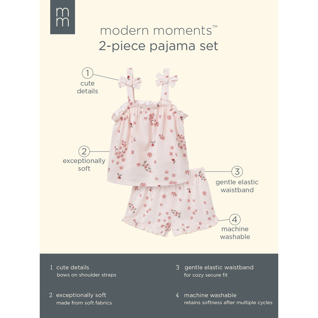 Modern Moments by Gerber Toddler Girl Cami Pajama Set, 2-Piece, Size 12 Months