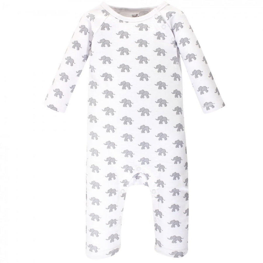 Touched by Nature Baby Organic Cotton Coveralls 3pk, Marching Elephant, 3-6 Months