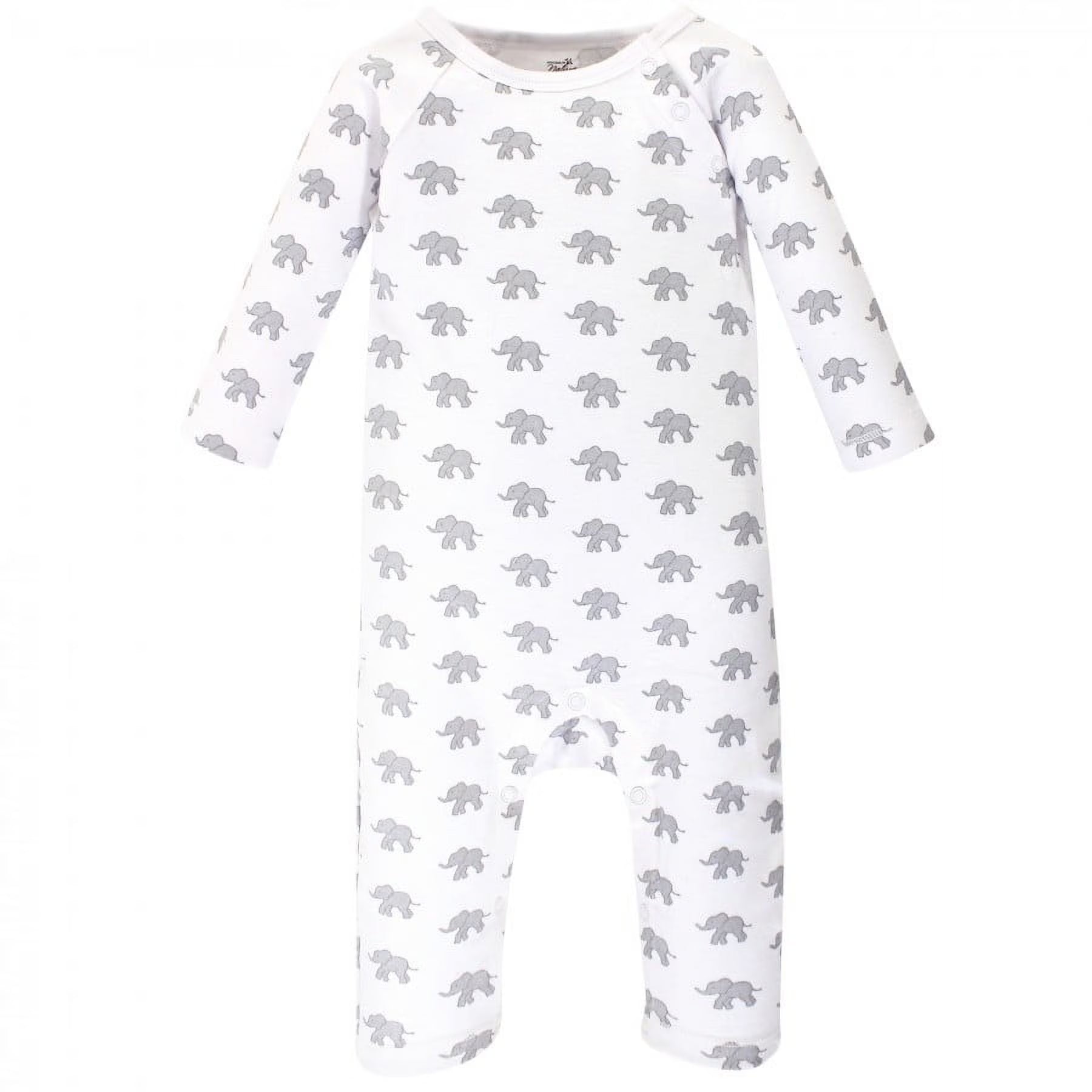 Touched by Nature Baby Organic Cotton Coveralls 3pk, Marching Elephant, 3-6 Months