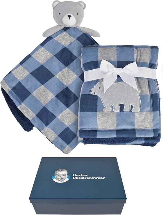 Gerber Boys Unisex  2-Piece Blanket Gift Set