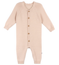 Just Born Girls Knit Pink One-pc Coverall,Jumper, 0/3 Months - 6/9 Months