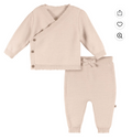 Pink 2 Piece Knit Long Sleeves Cardigan Top and Pant Set, 0/3 Months-6/9 Months