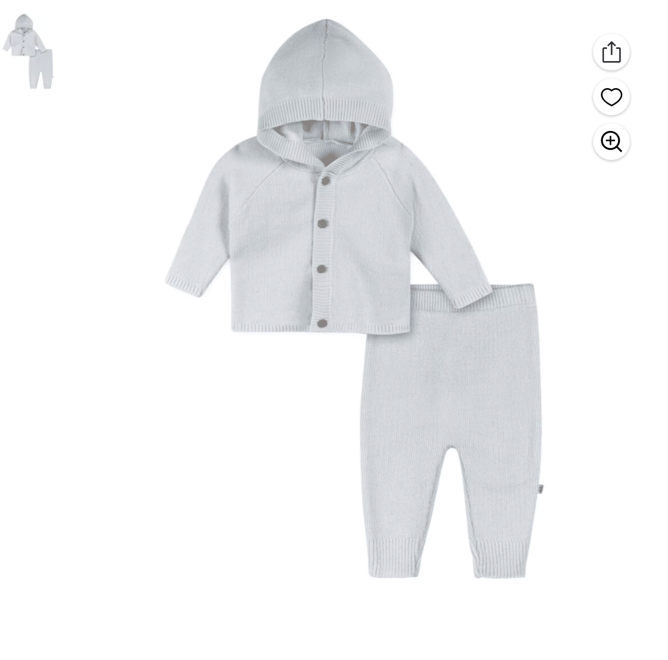 Just Born Knit Boys 2 Pc Hooded Sweater and Pant Set