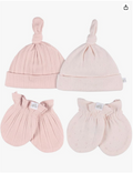 Just Born - 4Pk Hat And Cuff Mitten Set Baby Girl 0-6M Pink