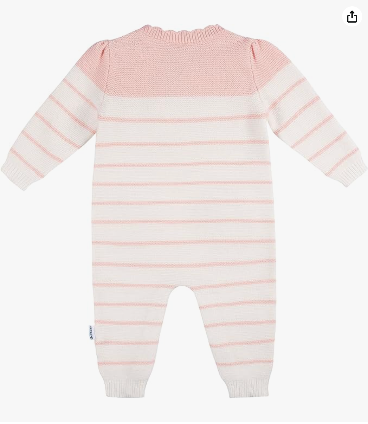 Gerber Baby Girls' Sweater Knit Romper Jumpsuit