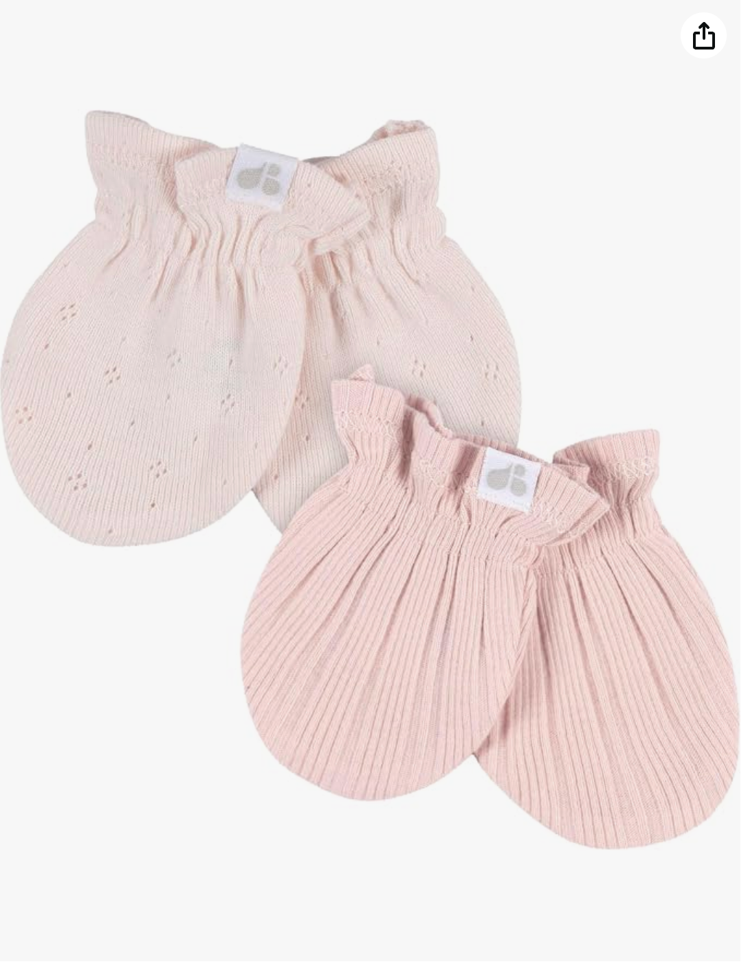 Just Born - 4Pk Hat And Cuff Mitten Set Baby Girl 0-6M Pink